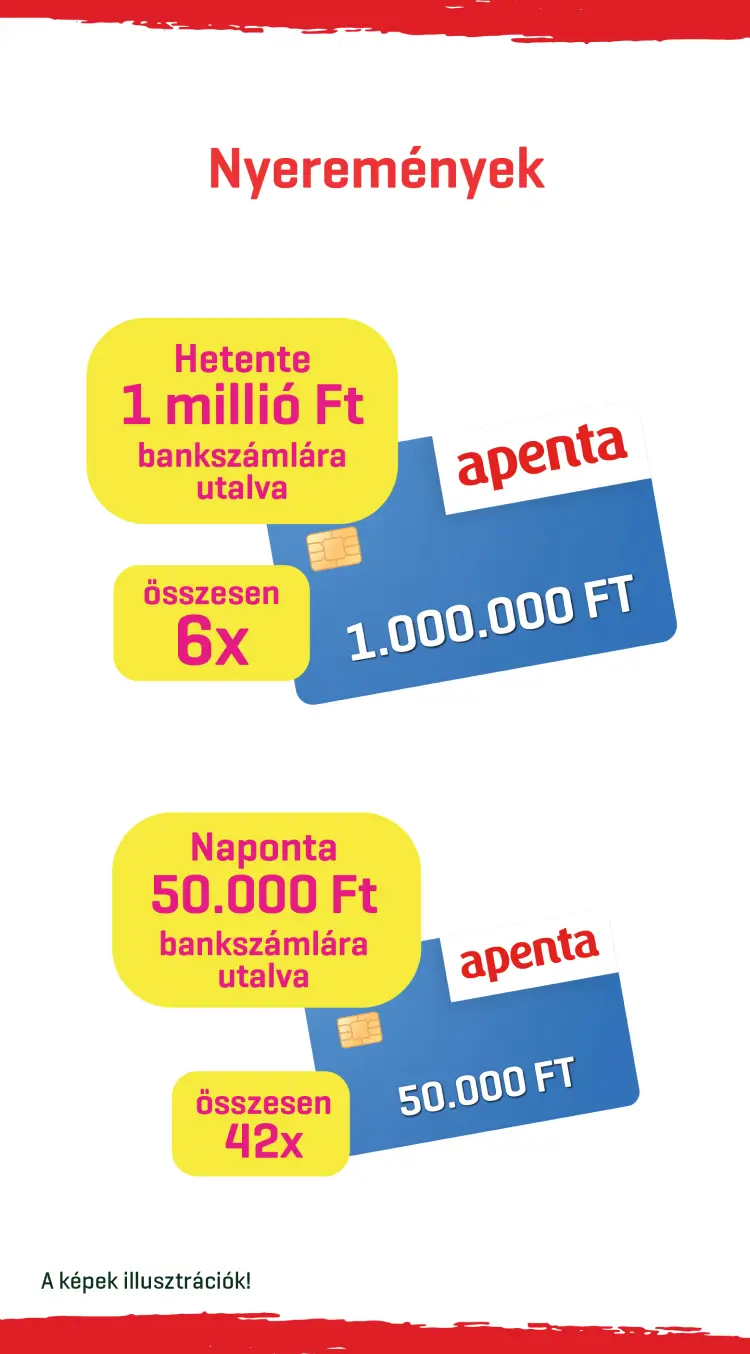 A promócióban megnyerhető nyeremények plakátképe.